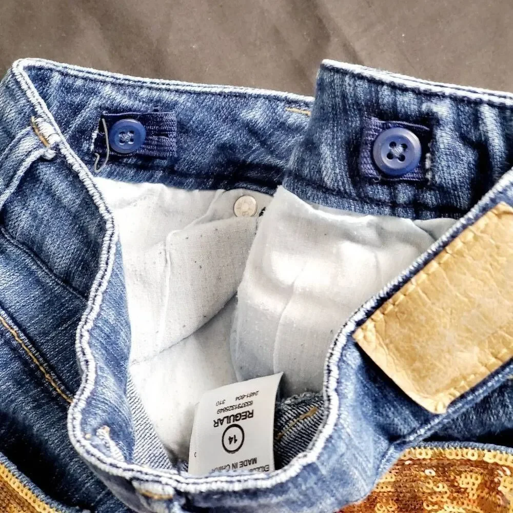Levi's Girls Size 14 Embellished Pocket Jeans